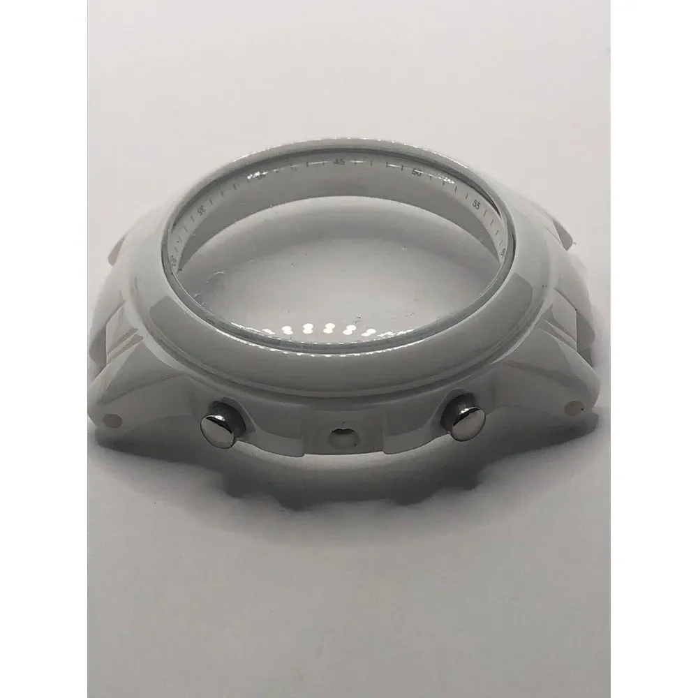 Michael Kors Watch Parts Case Only White Ceramic W/Crystal 40mm GY383